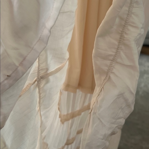 NWOT Polagram Cream Maxi Dress with Ruffle Hem - Picture 6 of 7